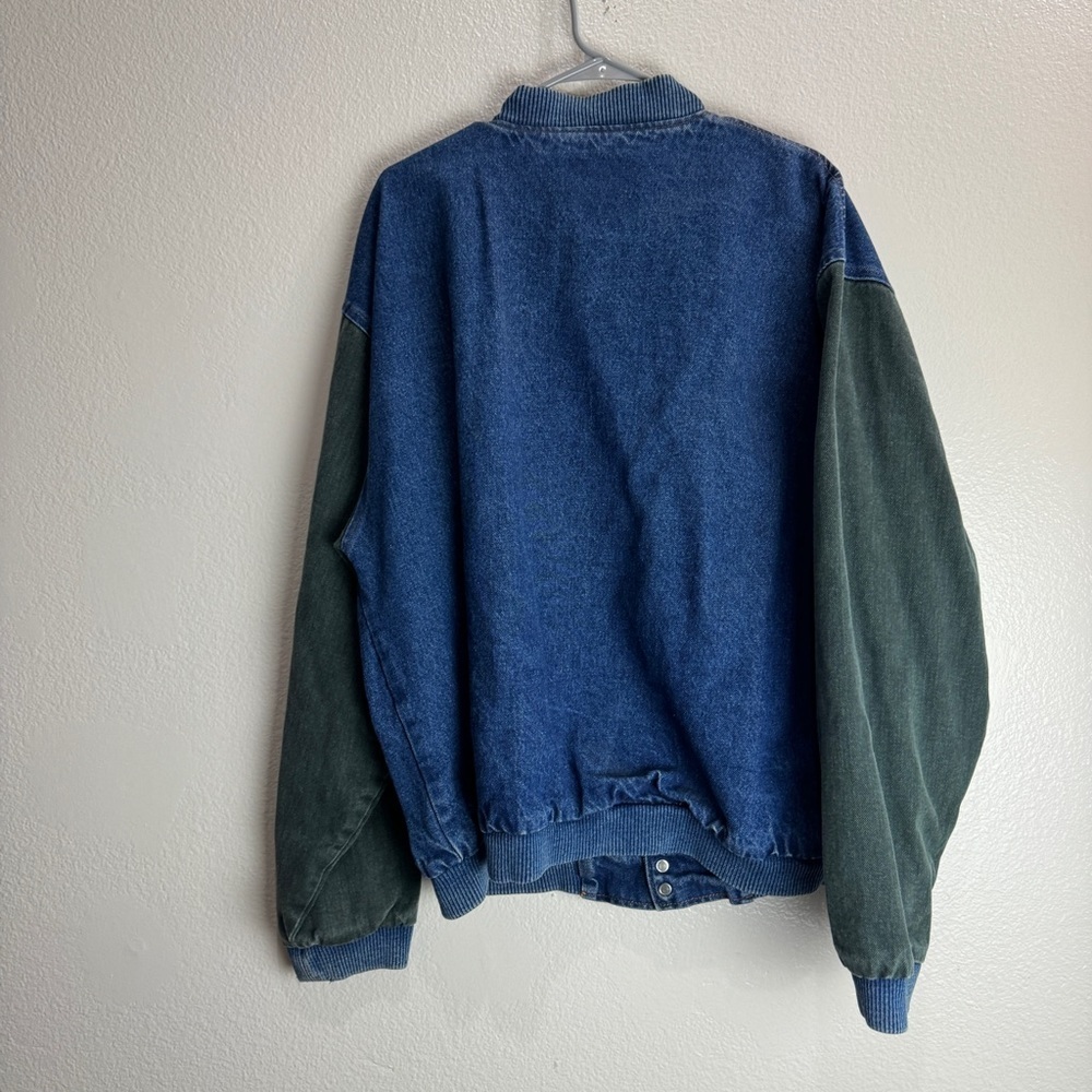 Three Rivers Authetic Denim Varsity Jacket Size XL Vintage - Picture 6 of 9
